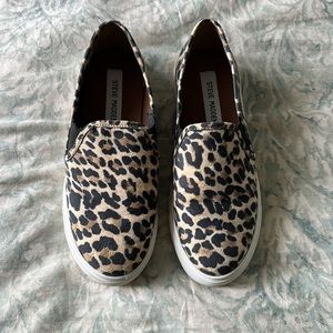 Steve Madden cheetah slip on loafers